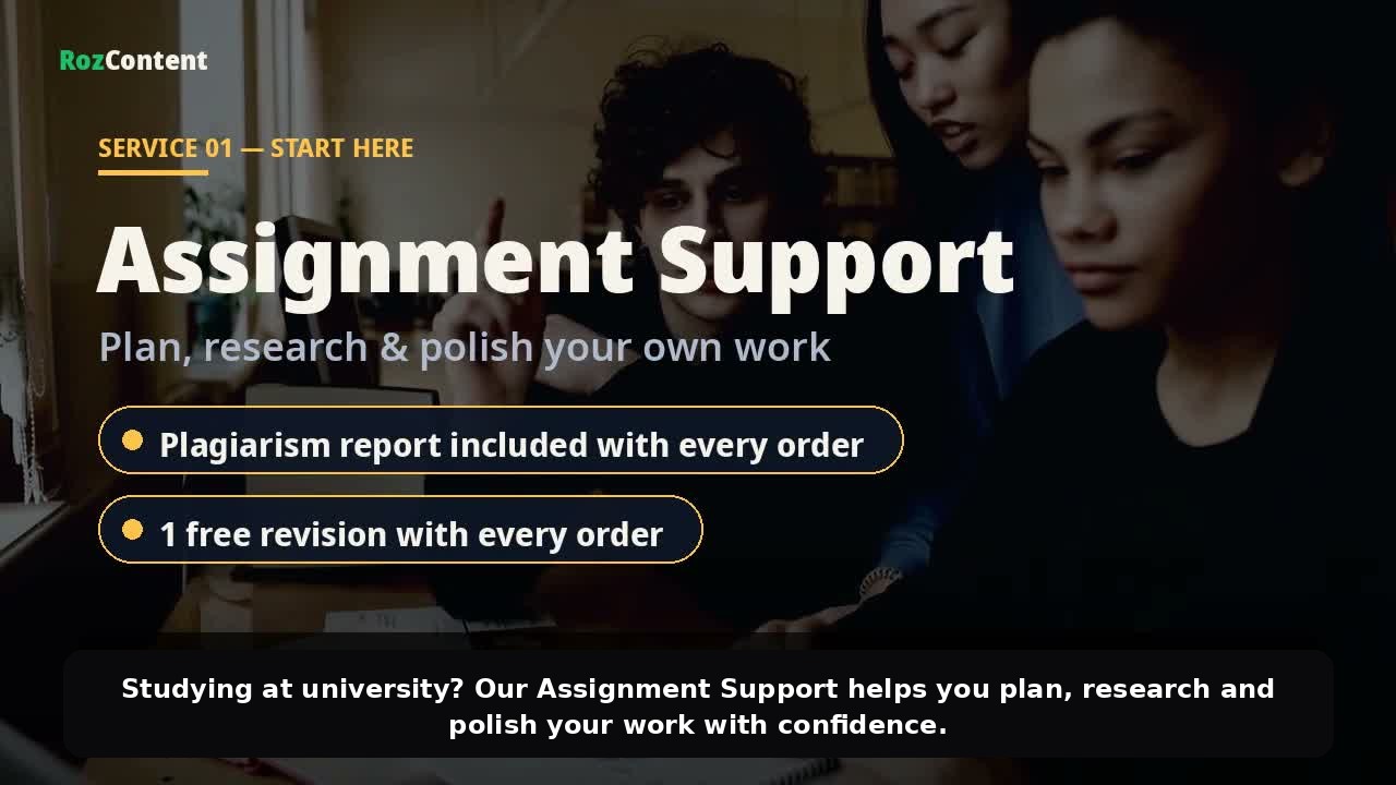 Academic Assignment Support — plan, research and polish your own work