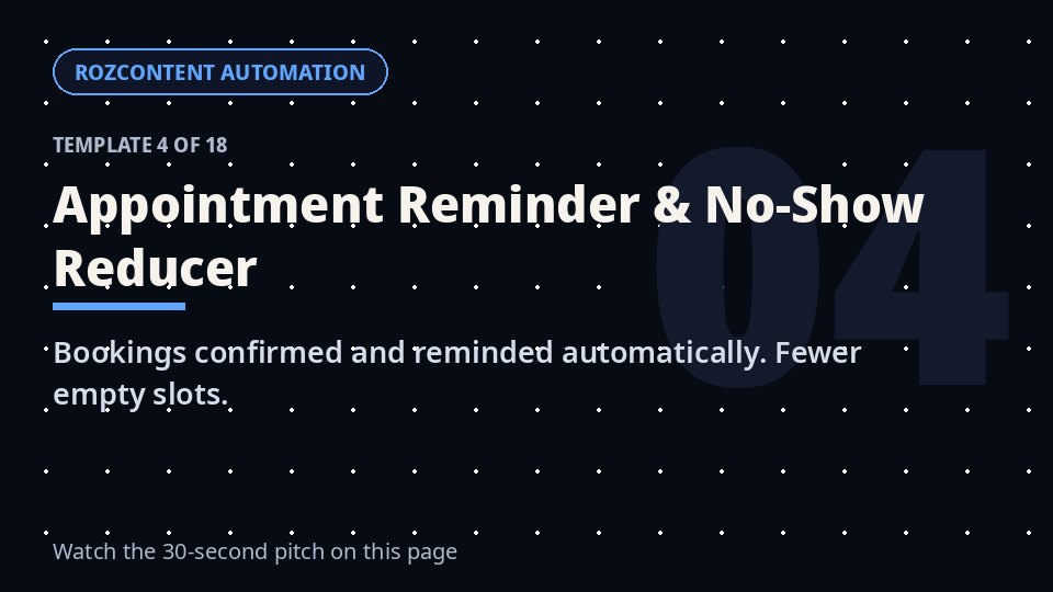 Appointment Reminder & No-Show Reducer — ready-made automation