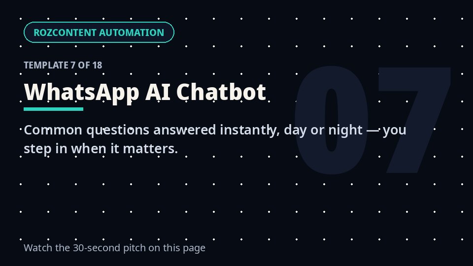 WhatsApp AI Chatbot — ready-made automation