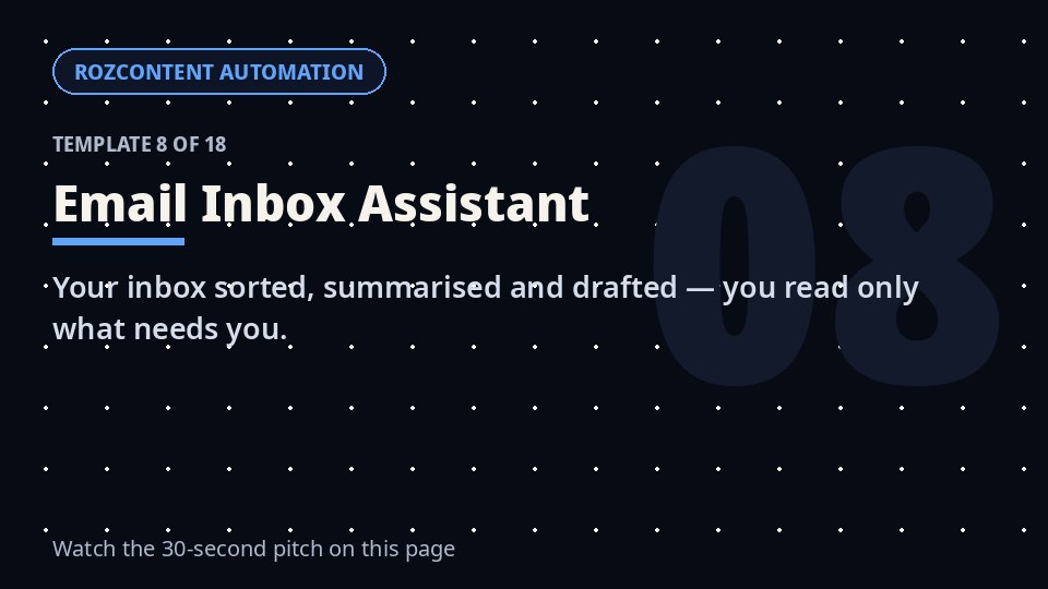 Email Inbox Assistant — ready-made automation