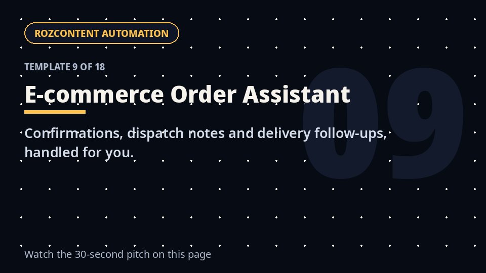 E-commerce Order Assistant — ready-made automation