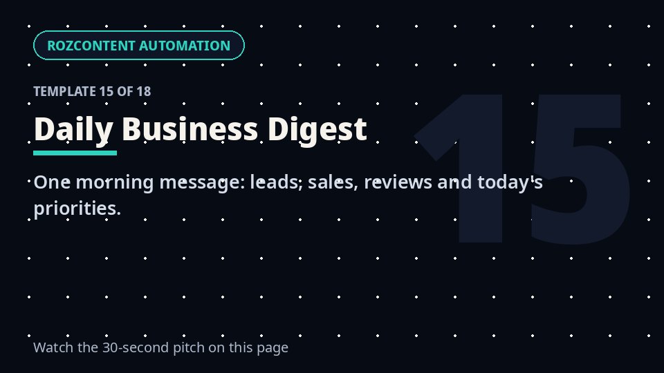 Daily Business Digest — ready-made automation